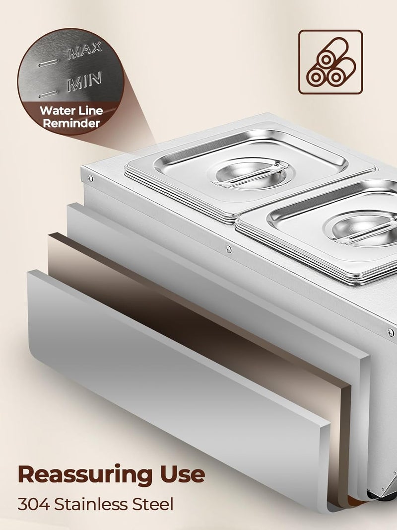 FOHERE Chocolate Tempering Machine, 9LBS Chocolate Melting Pot, 86~185℉ Chocolate Warmer, 1000w Commercial Chocolate Melting Machine, Stainless Steel Electric Commercial Food Warmer For Milk Coffee Cheese - Image 4